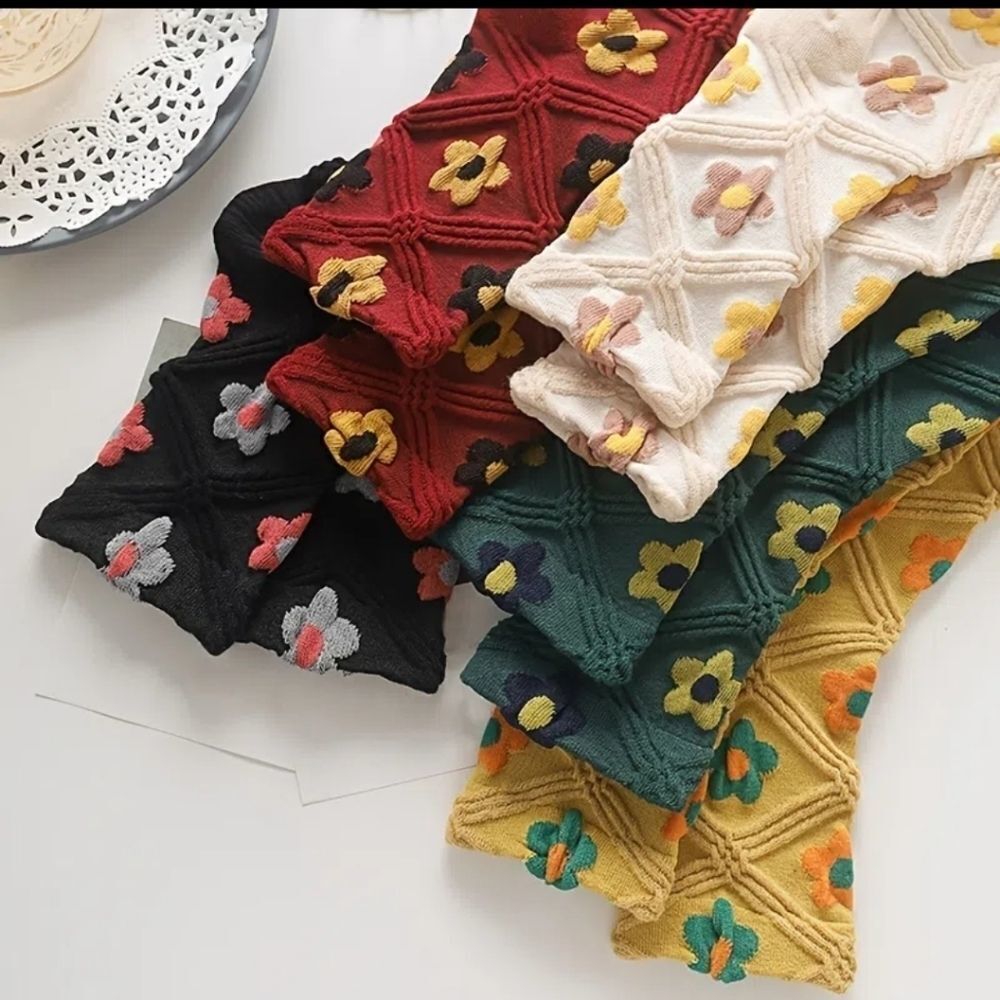 Embroidered Cottagecore Boho Socks - Picture 3 of 9